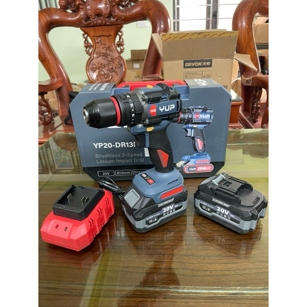 Máy khoan dùng pin YUPAI YP20-13M chính hãng,chân pin phổ thông