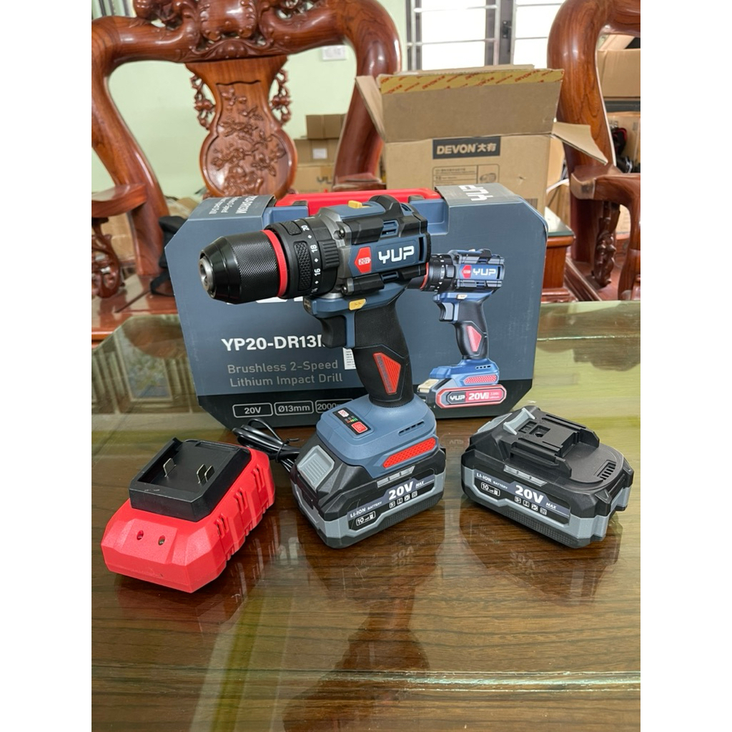 Máy khoan dùng pin YUPAI YP20-13M chính hãng,chân pin phổ thông