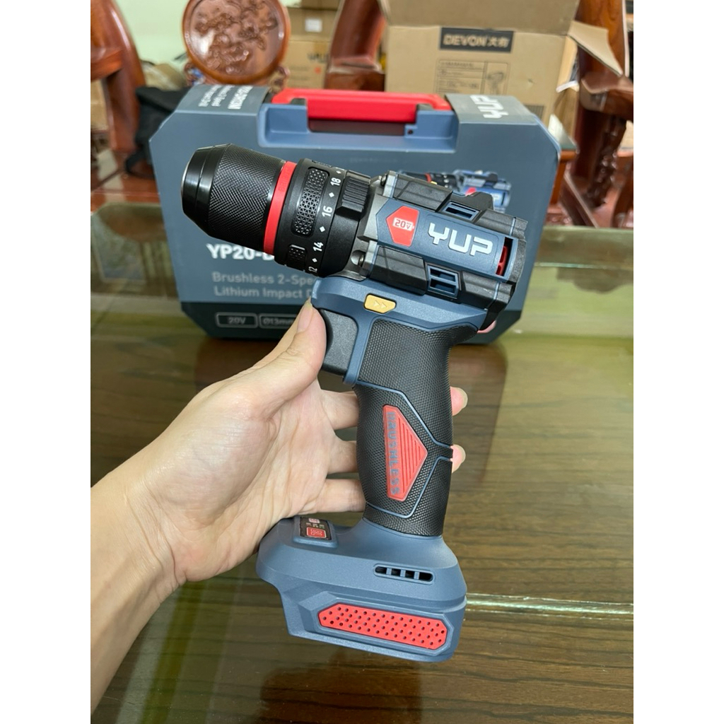 Máy khoan dùng pin YUPAI YP20-13M chính hãng,chân pin phổ thông