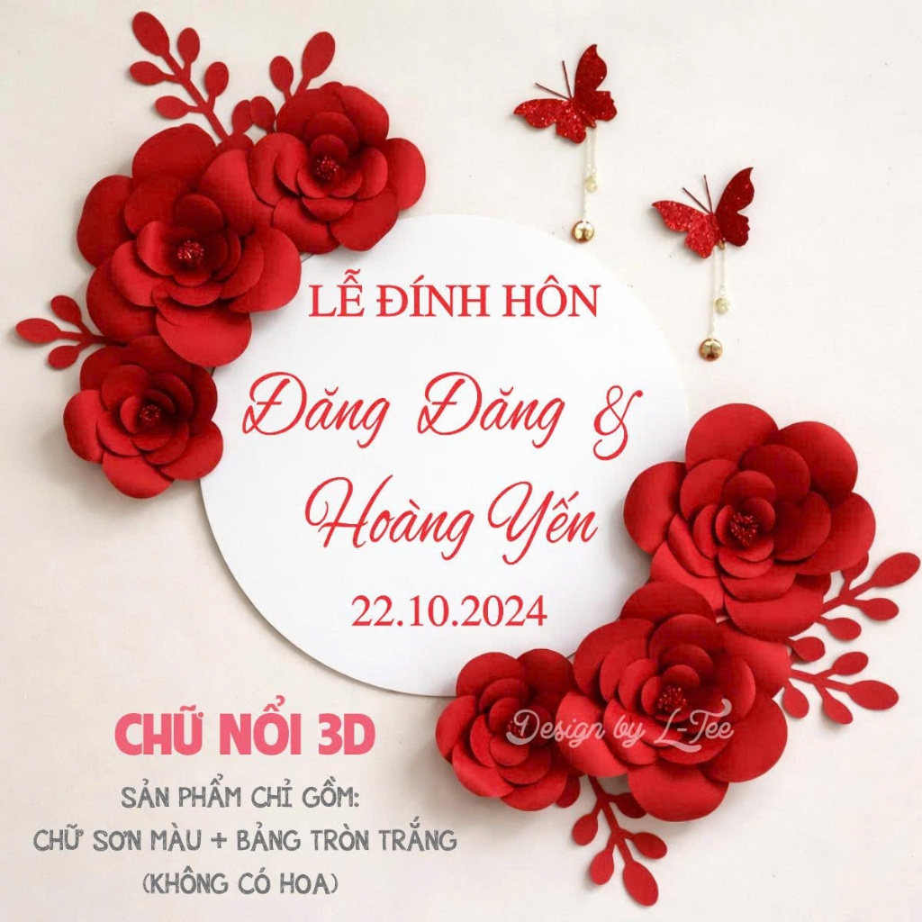CẦN GẤP VẪN CÓ - IN TÊN THEO YÊU CẦU - Bộ Tên Treo Tường - Cắt Theo Yêu Cầu Riêng Cho Từng Tiệc