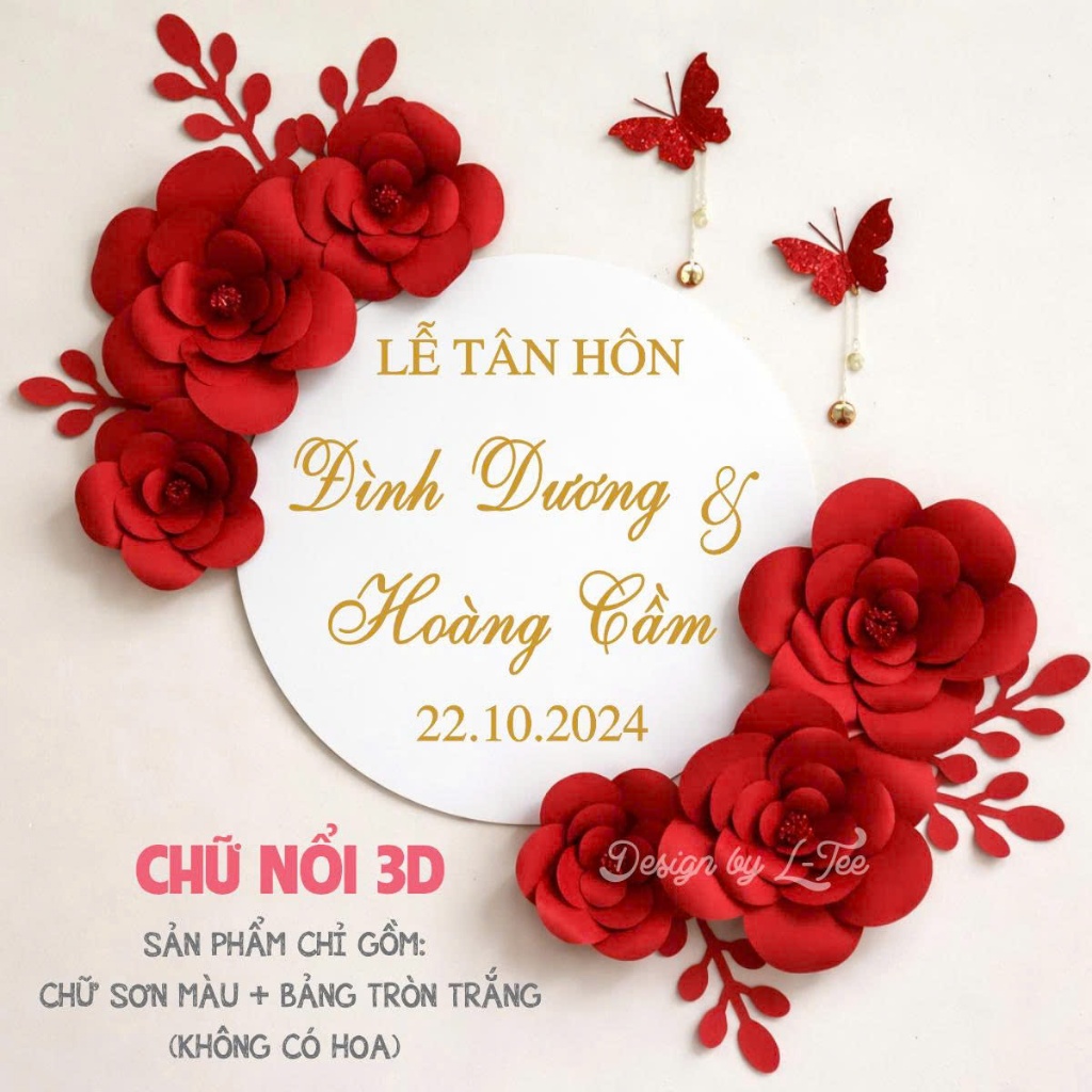 CẦN GẤP VẪN CÓ - IN TÊN THEO YÊU CẦU - Bộ Tên Treo Tường - Cắt Theo Yêu Cầu Riêng Cho Từng Tiệc