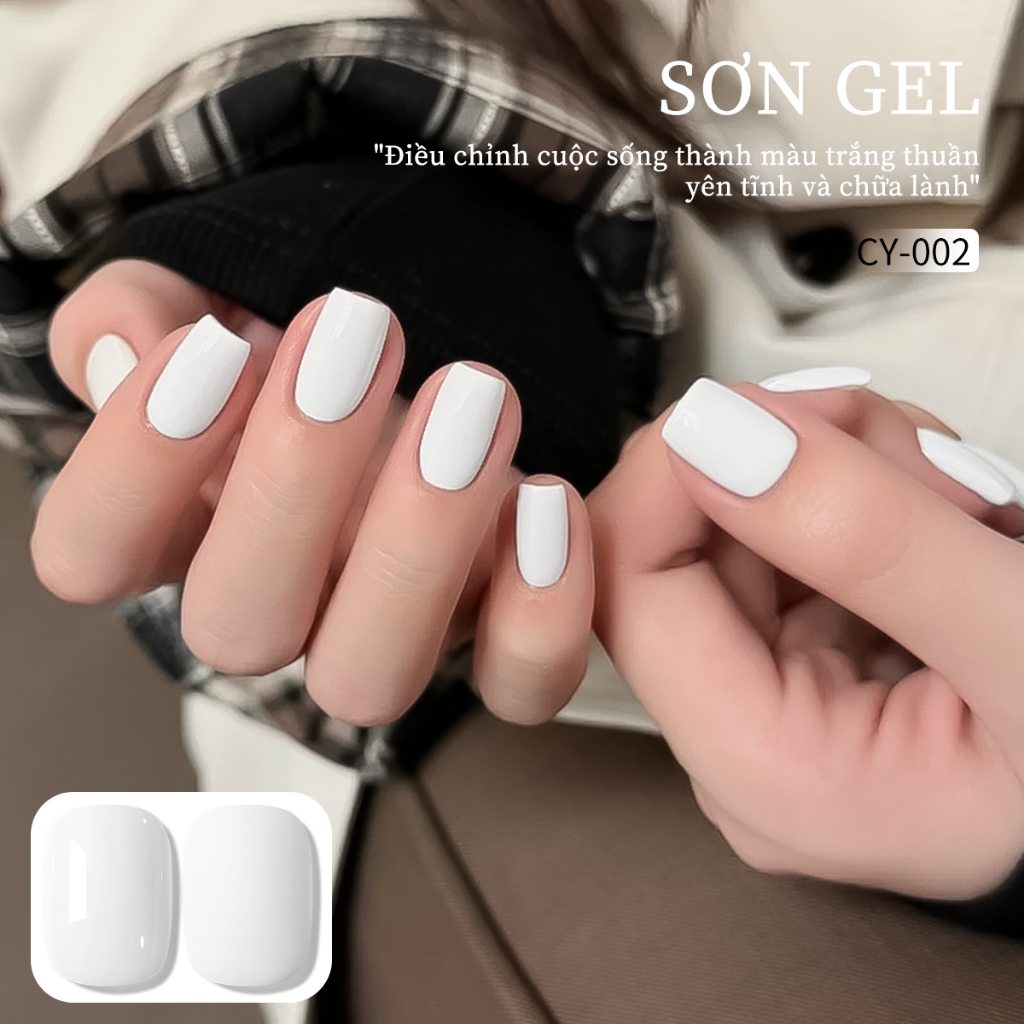 XEIJAYI 40ml - Sơn móng tay dạng gel trắng cổ điển, độ bóng lâu trôi, thích hợp cho việc tự làm nghệ thuật vẽ móng.