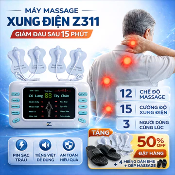 Máy Massage Xung Điện Bấm Huyệt Zlife z311, Máy Châm Cứu Mát Xa Cổ Vai Gáy Giảm Đau Nhức Xương Khớp