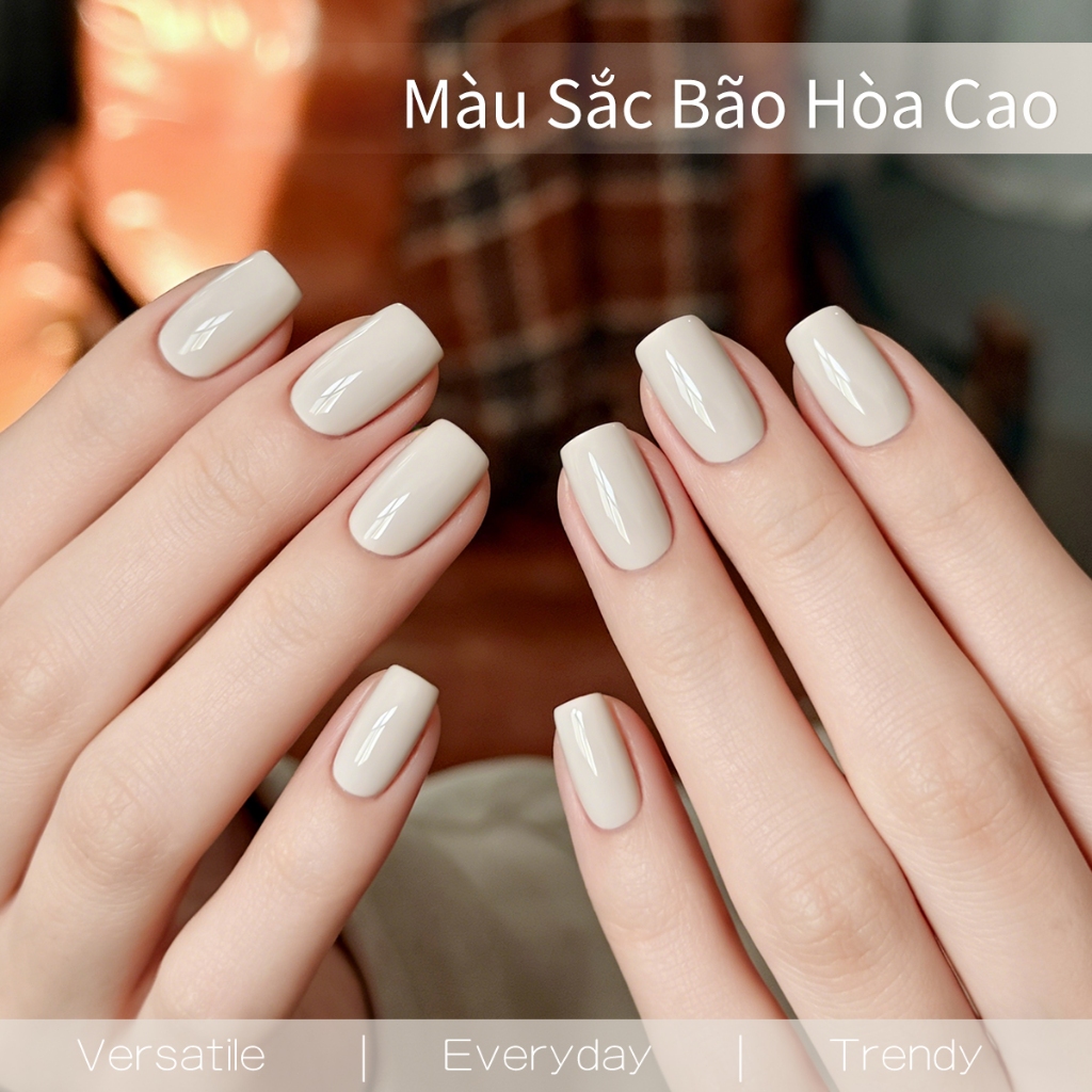 XEIJAYI 40ml-Sơn móng tay dạng gel màu trắng yến mạch mới, độ bóng lâu trôi, phù hợp với mọi tông da