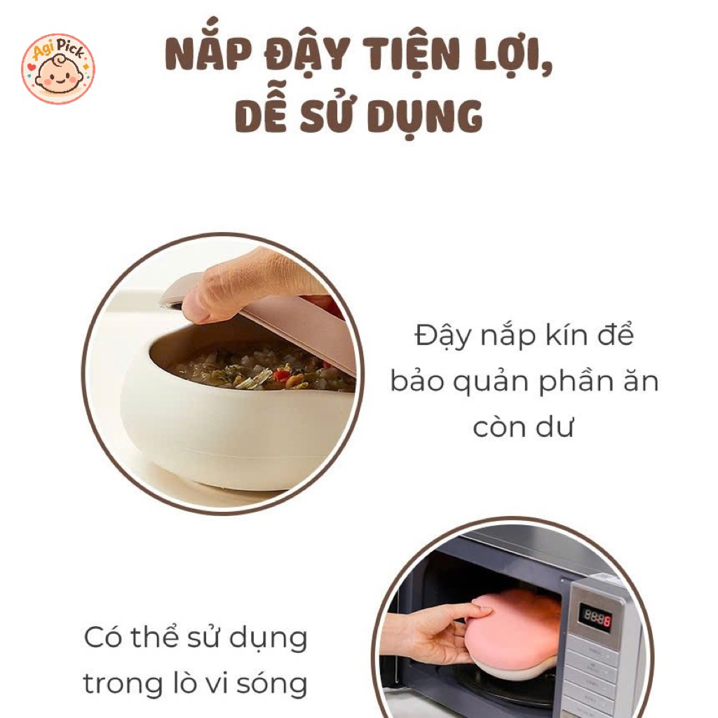 Bát Ăn Dặm Platinum Silicone Firgi Hàn Quốc Hình Mèo Có Đế Hít Cho Bé Tập Ăn Dặm Kèm Nắp Đậy 450ml