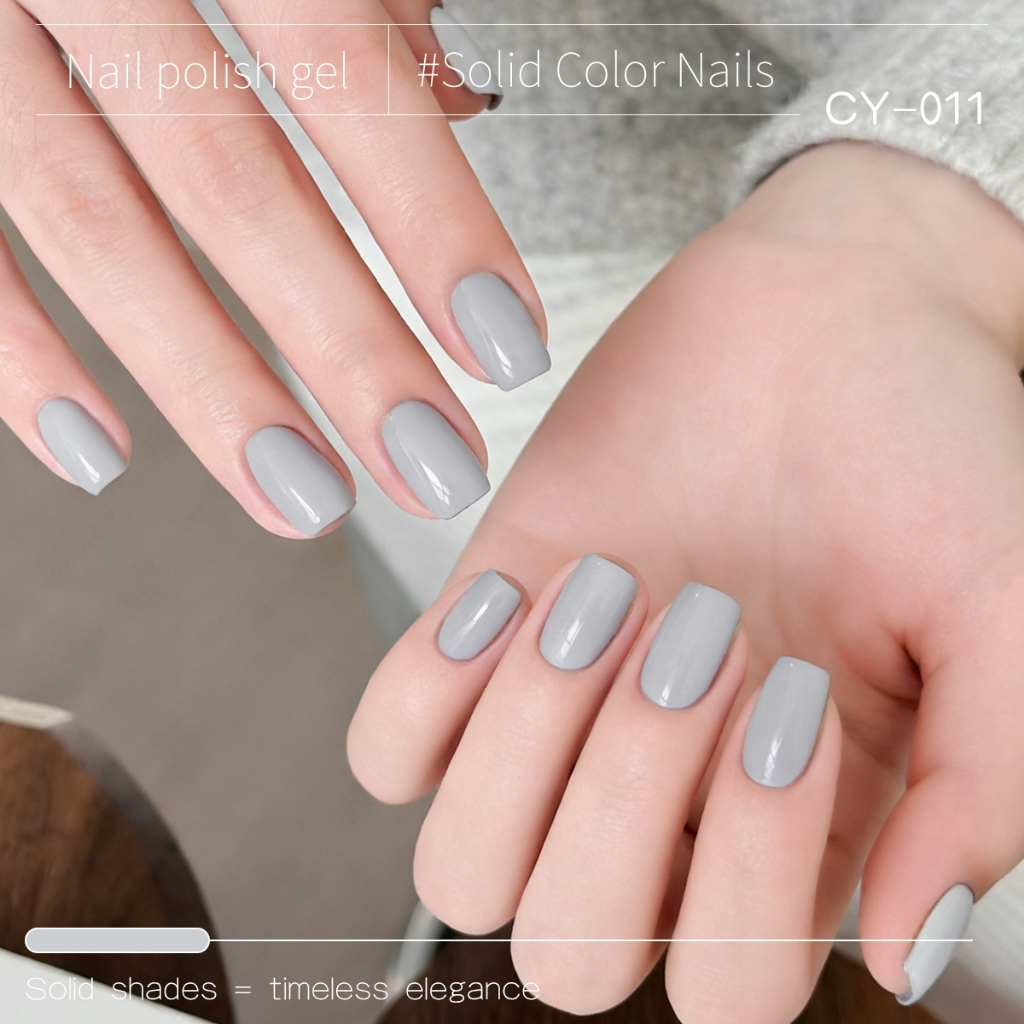 XEIJAYI 40ml-Sơn móng tay dạng gel màu xám trắng mới, bền màu và bóng mượt, thích hợp cho việc tự làm nghệ thuật vẽ móng