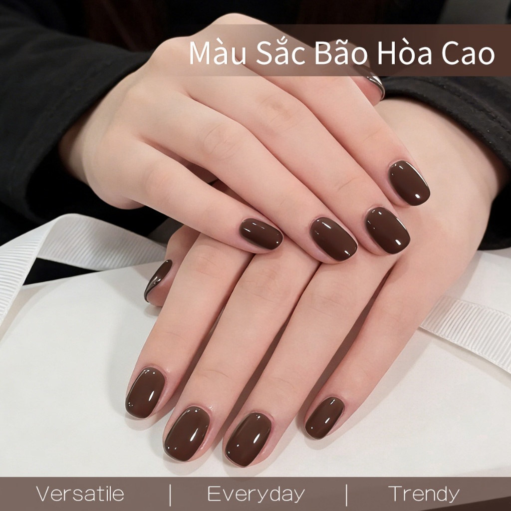 XEIJAYI 40ml - Sơn móng tay dạng gel màu nâu mocha mới, bền màu và bóng mượt, thích hợp cho việc làm móng tay DIY