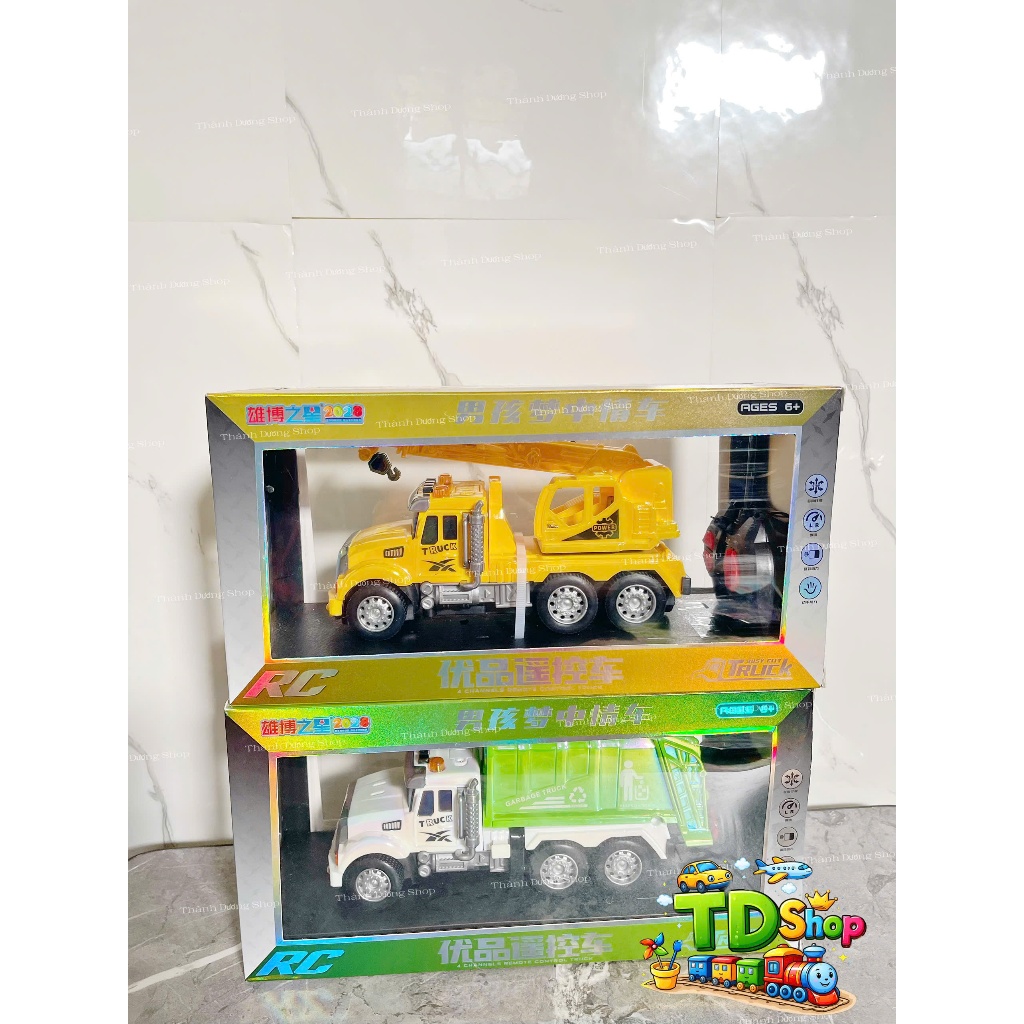 XE CÔNG TRÌNH ĐIỀU KHIỂN TỪ XA RC – CẦN CẨU & XE RÁC, XE BỒN SIÊU NGẦU CHO BÉ