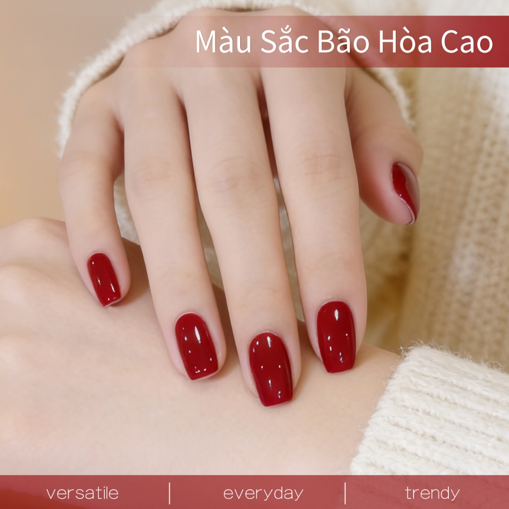 XEIJAYI 40ml sơn móng tay gel màu đỏ cổ điển cổ điển, bền màu, bền màu và phù hợp sử dụng hàng ngày.