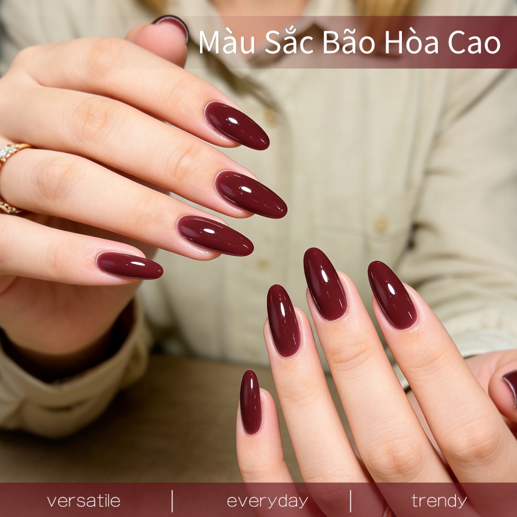 XEIJAYI 40ml - Sơn móng tay dạng gel màu đỏ sẫm cổ điển, phù hợp cho salon và mọi tông da.