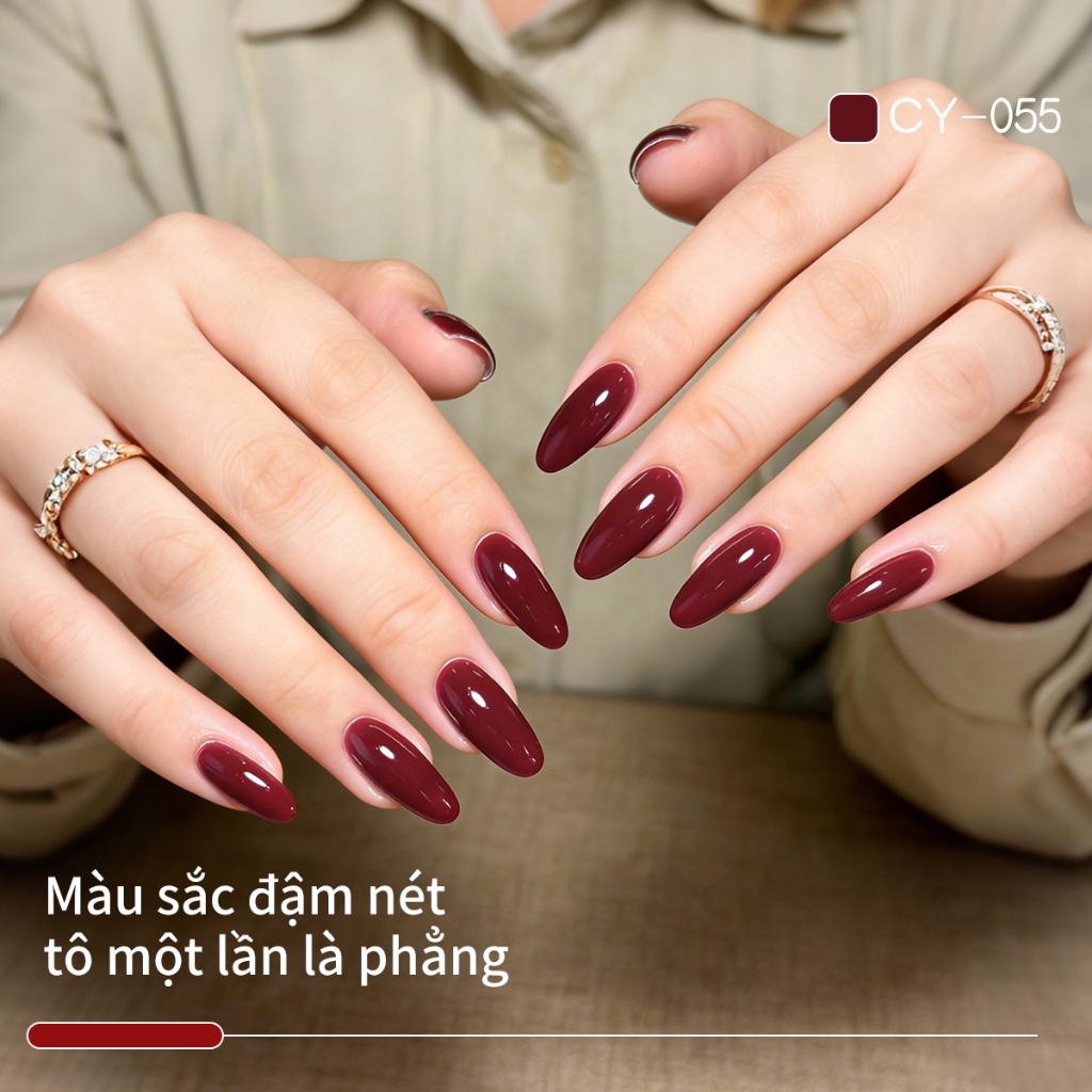 XEIJAYI 40ml - Sơn móng tay dạng gel màu đỏ sẫm cổ điển, phù hợp cho salon và mọi tông da.