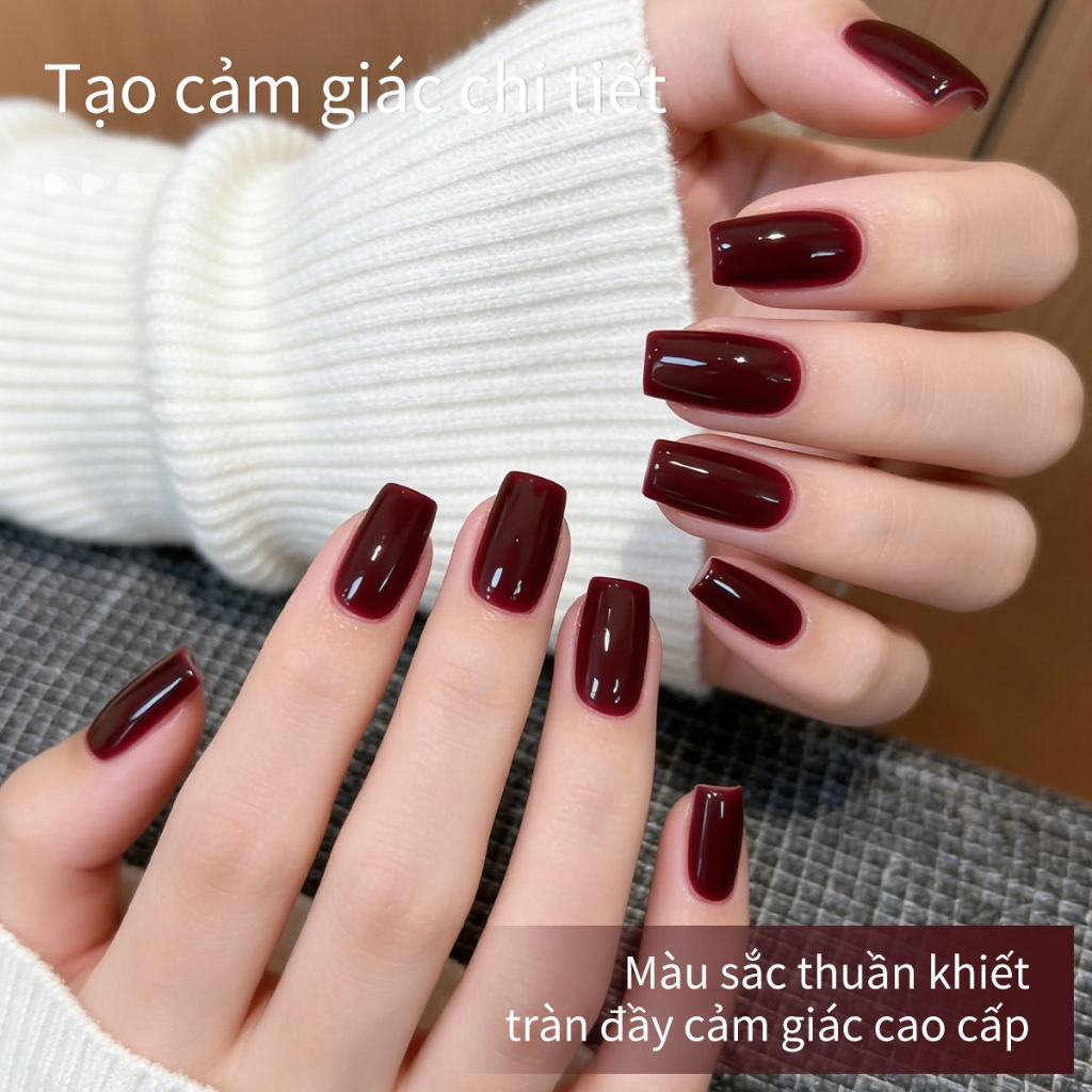 XEIJAYI 40ml - Sơn móng tay dạng gel màu đỏ anh đào đậm cổ điển, bền màu và bóng mượt, thích hợp sử dụng hàng ngày.