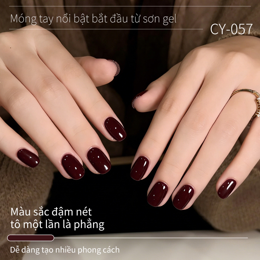 XEIJAYI 40ml - Sơn móng tay dạng gel màu đỏ đậm, bền màu, phù hợp cho salon và sử dụng hàng ngày.