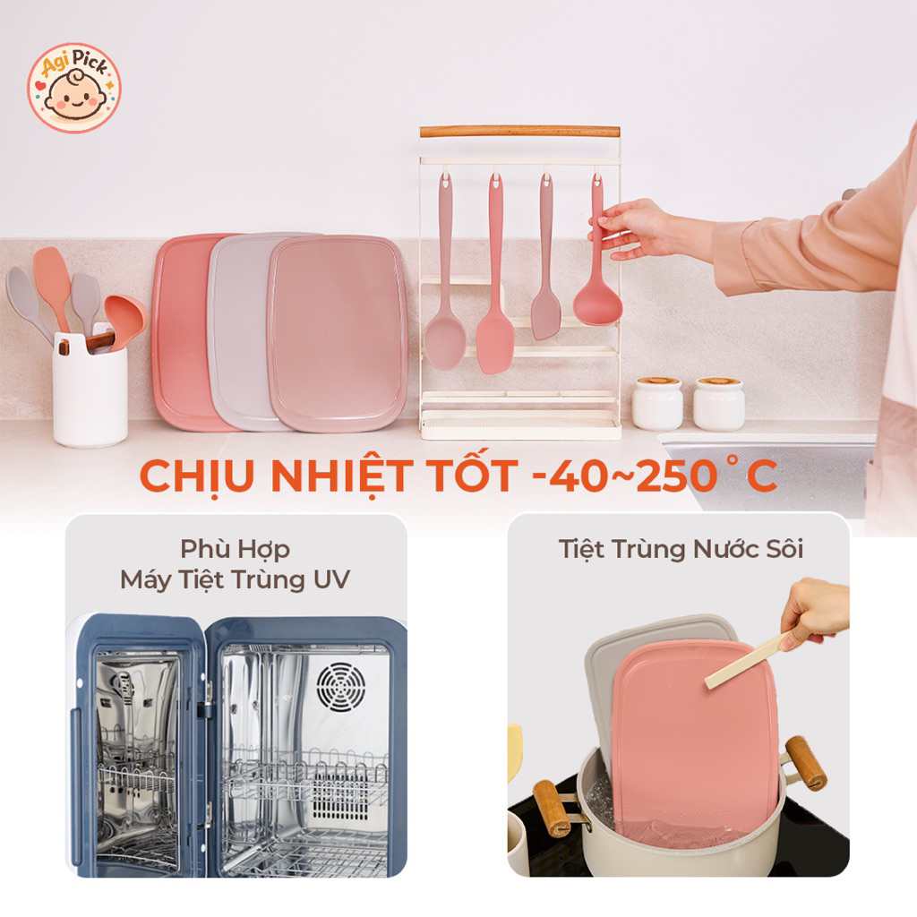 Thớt Firgi Platinum Silicone Kháng Khuẩn Hai Mặt An Toàn Chế Biến Thức Ăn Dặm Cho Bé