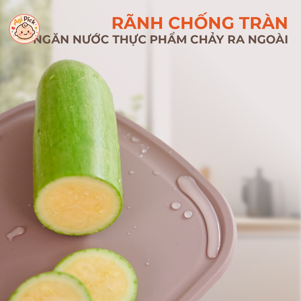 Thớt Firgi Platinum Silicone Kháng Khuẩn Hai Mặt An Toàn Chế Biến Thức Ăn Dặm Cho Bé