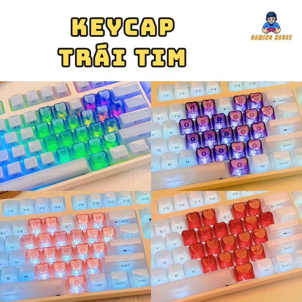 Set keycap trái tim ATAS