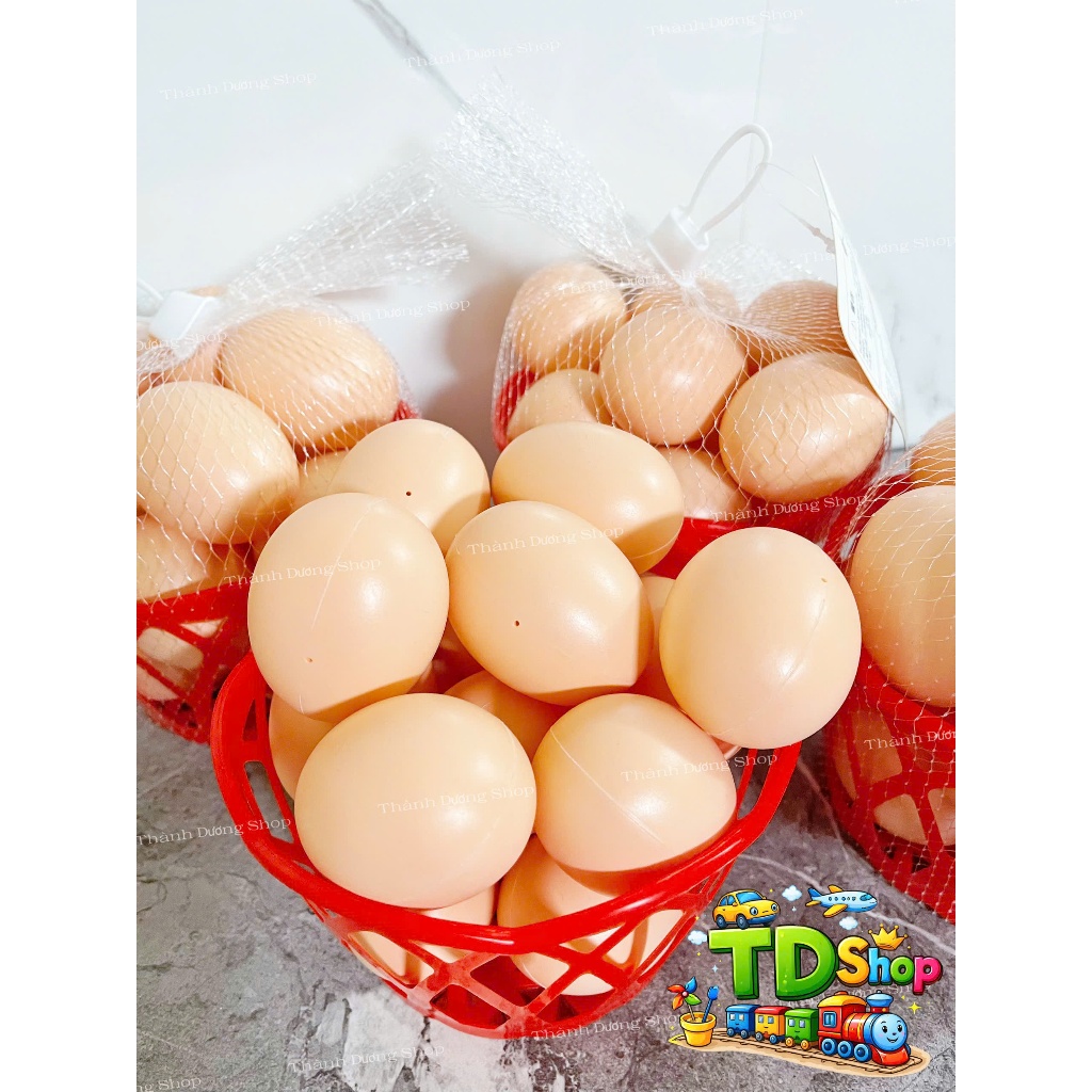 Trứng Giả Đồ Chơi Cho Bé | Trứng Nhựa Giống Thật | Đồ Chơi Nấu Ăn, Đồ Hàng Mầm Non - 15 Quả