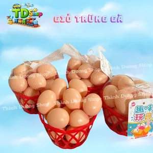 Trứng Giả Đồ Chơi Cho Bé | Trứng Nhựa Giống Thật | Đồ Chơi Nấu Ăn, Đồ Hàng Mầm Non - 15 Quả
