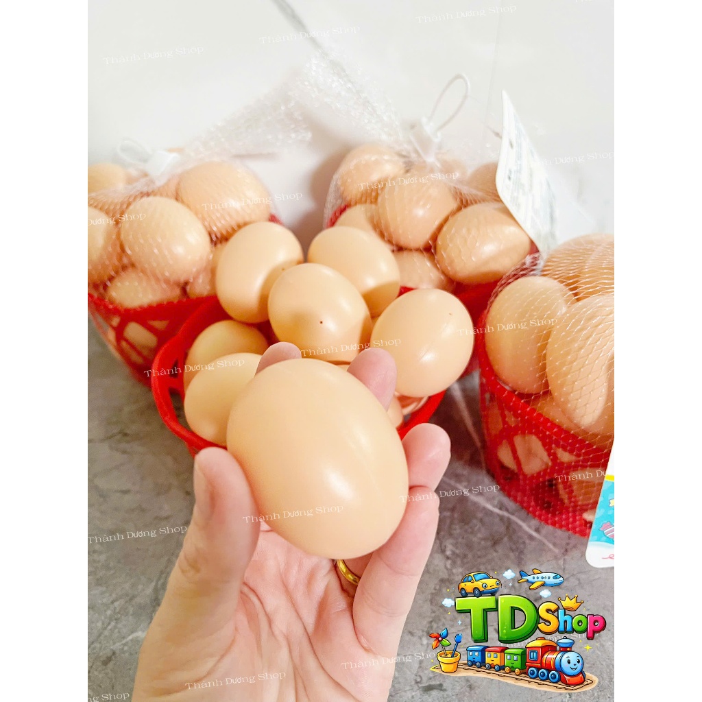 Trứng Giả Đồ Chơi Cho Bé | Trứng Nhựa Giống Thật | Đồ Chơi Nấu Ăn, Đồ Hàng Mầm Non - 15 Quả