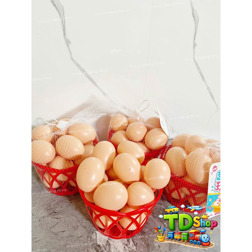 Trứng Giả Đồ Chơi Cho Bé | Trứng Nhựa Giống Thật | Đồ Chơi Nấu Ăn, Đồ Hàng Mầm Non - 15 Quả