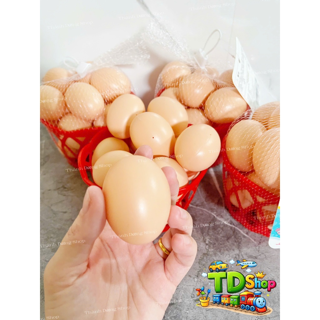 Trứng Giả Đồ Chơi Cho Bé | Trứng Nhựa Giống Thật | Đồ Chơi Nấu Ăn, Đồ Hàng Mầm Non - 15 Quả