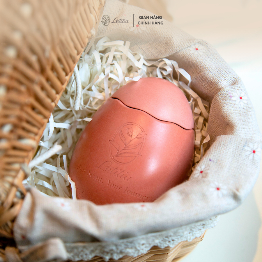 Nến Thơm Eggs Letitia (bản giới hạn) hoa Oải Hương Giúp Thư Giãn, Dễ Chịu, Làm Quà Tặng