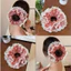 Scrunchies cột tóc tiểu thư xinh xắn họa tiết quả dâu nhí chất liệu vải thô cotton