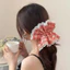 Scrunchies cột tóc tiểu thư xinh xắn họa tiết quả dâu nhí chất liệu vải thô cotton