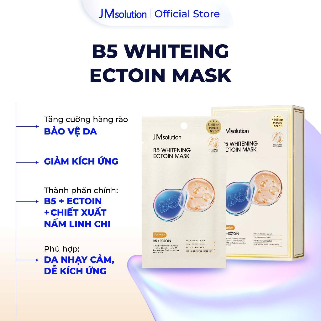 JMsolution Mặt Nạ B5 Whitening Ectoin Mask Chính Hãng Cấm Ẩm Phục Hồi Cho Da Nhạy Cảm, Tăng Cường Hàng Rào Bảo Vệ Da