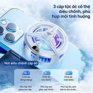 Quạt Tản Nhiệt Điện Thoại T2 - Hút Nam Châm, Làm Lạnh Bán Dẫn Siêu Tốc, Cooler Gaming Live Stream, Chống Giật Lag