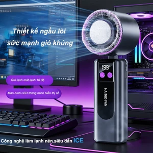 Quạt cầm tay Quạt Cầm Tay Đi Phượt, Dã Ngoại - Chống Nước Nhẹ, Pin Trâu, Gió Mạnh, Làm Lạnh Thật Sự Giữa Nắng Nóng
