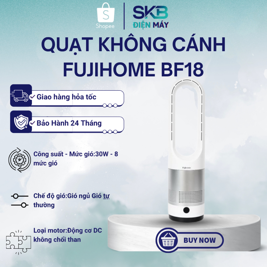Quạt không cánh mini, lọc không khí khử khuẩn Anion + UV kết nối WIFI ...
