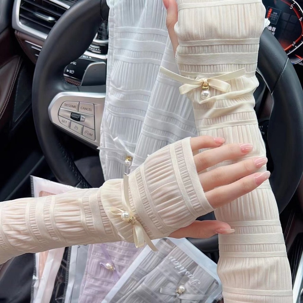 Găng tay chống nắng nữ ren cao cấp – Bao tay chống UV, đi xe máy, thời trang thoáng mát, chống nắng nhẹ