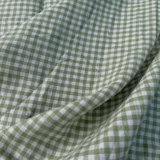 Vải Linen Bột Xanh Hoạ Tiết Caro Nhí Mềm Rũ Khổ 1m40
