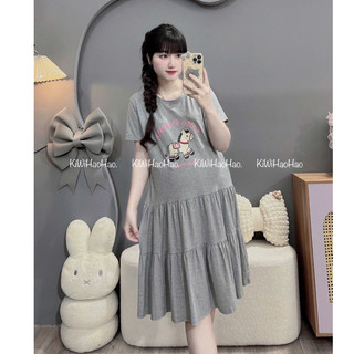 VÁY BẦU CỘC TAY COTTONG IN HÌNH NGỰA TO - 3 Màu ⚡RẺ VÔ ĐỊCH⚡