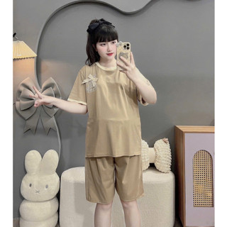 BỘ BẦU - bộ sau sinh - BỘ ĐÙI COTTONG NƠ - 4 Màu & Quần Có Chun Chỉnh ⚡RẺ VÔ ĐỊCH⚡