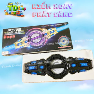 Đồ gậy ánh sáng FIRE STAR SWORD LED 360° – Gậy phát sáng xoay vòng, sạc USB, hiệu ứng âm thanh, đồ chơi công nghệ