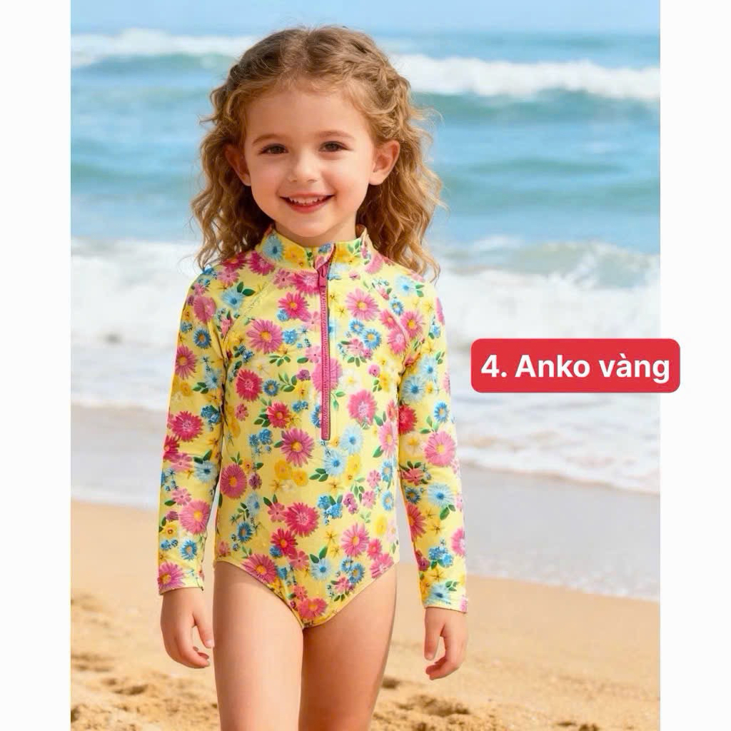 Đồ Bơi Bé Gái Xuất Dư Boi05 3-17kg (3M-5Y), Đồ Tắm Trẻ Em Size Nhí Dễ Thương
