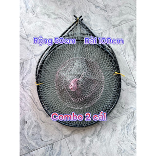 Combo 2c lờ cá 50x100cm (1 mét) - không kèm cây chống