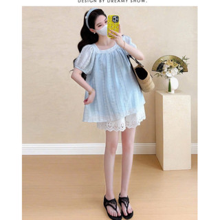 ÁO BẦU CỘC TAY TĂM XƯỚC IN HOA CỔ VUÔNG DÁNG BBD - 2 Màu ⚡RẺ VÔ ĐỊCH⚡