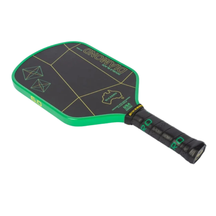 Vợt Pickleball Six Zero Double Black Diamond Control - Green and Gold