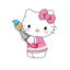 Hình ủi nhiệt in áo mẫu HELLOKITY ủi áo em bé dễ thương,ủi tại nhà bằng bàn là bàn ủi-miếng vá áo DIY