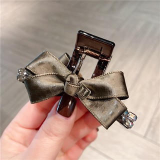 Kẹp tóc 8cm dáng chữ nhật đính nơ đính đá cao cấp • Mây Fashion Jewelry - K32622