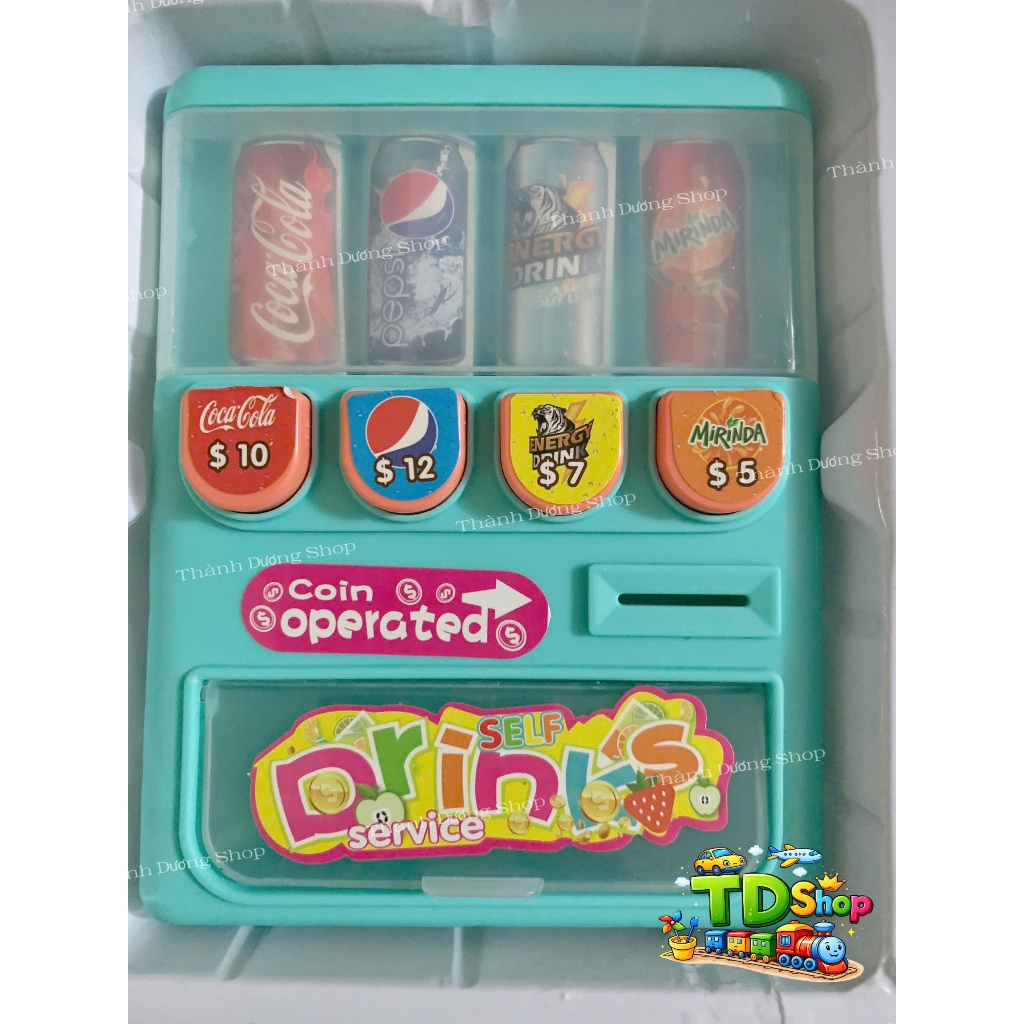 Máy Bán Nước Tự Động Đồ Chơi Cho Bé Có Xu – Máy Bán Hàng Mini, Đồ Chơi Giả Lập Siêu Thị Cho Trẻ - 6619