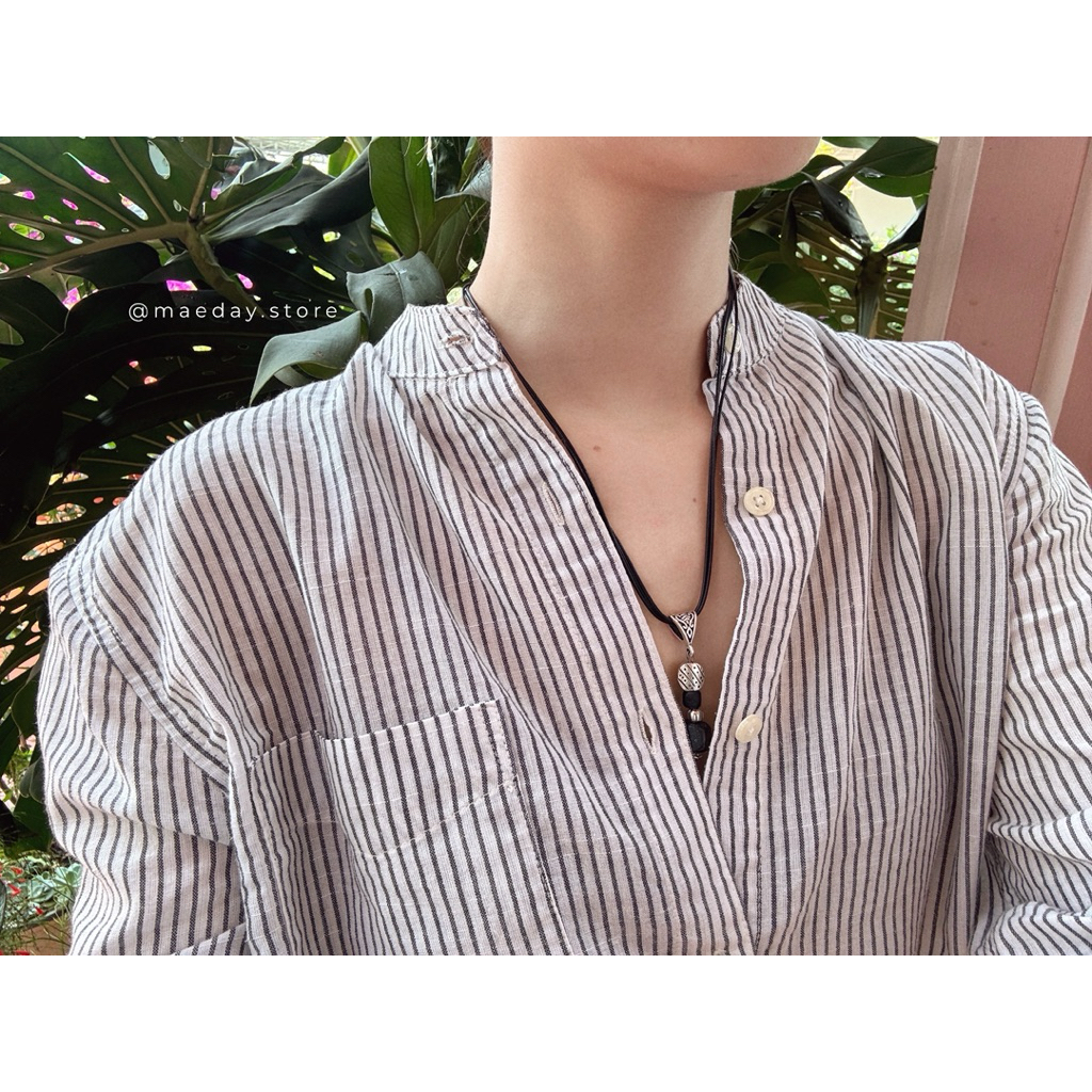 Vòng cổ Emi - Dây chuyền mặt charm hoạ tiết mix gỗ
