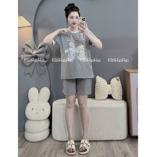 Bộ bầu - bộ sau sinh - BỘ ĐÙI COTTONG IN HÌNH HAI CON THỎ - 4 Màu & Quần Có Chun Chỉnh 💥Freeship💥