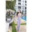 Đầm body ba lỗ phối màu gấu rách dáng dài