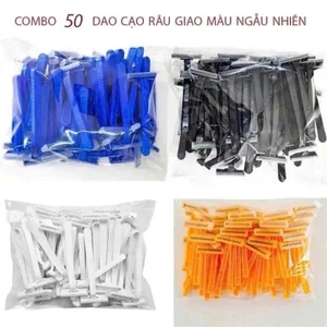 Combo 50 Dao Cạo Râu 1 lần Chuyên Dùng Cho Khách Sạn, Lưỡi Kép Thông Minh Tiết Kiệm