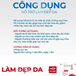 VITAMIN E ĐỎ SANO - Giúp hạn chế lão hoá, bí quyết giữ da căng mịn, tươi trẻ từ bên trong.