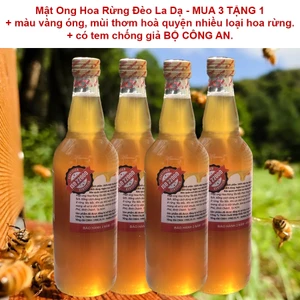 MUA 3 TẶNG 1 Mật Ong Rừng Phúc Tùng, màu vàng óng, mùi vị thơm hoà quyện của nhiều loại hoa rừng.